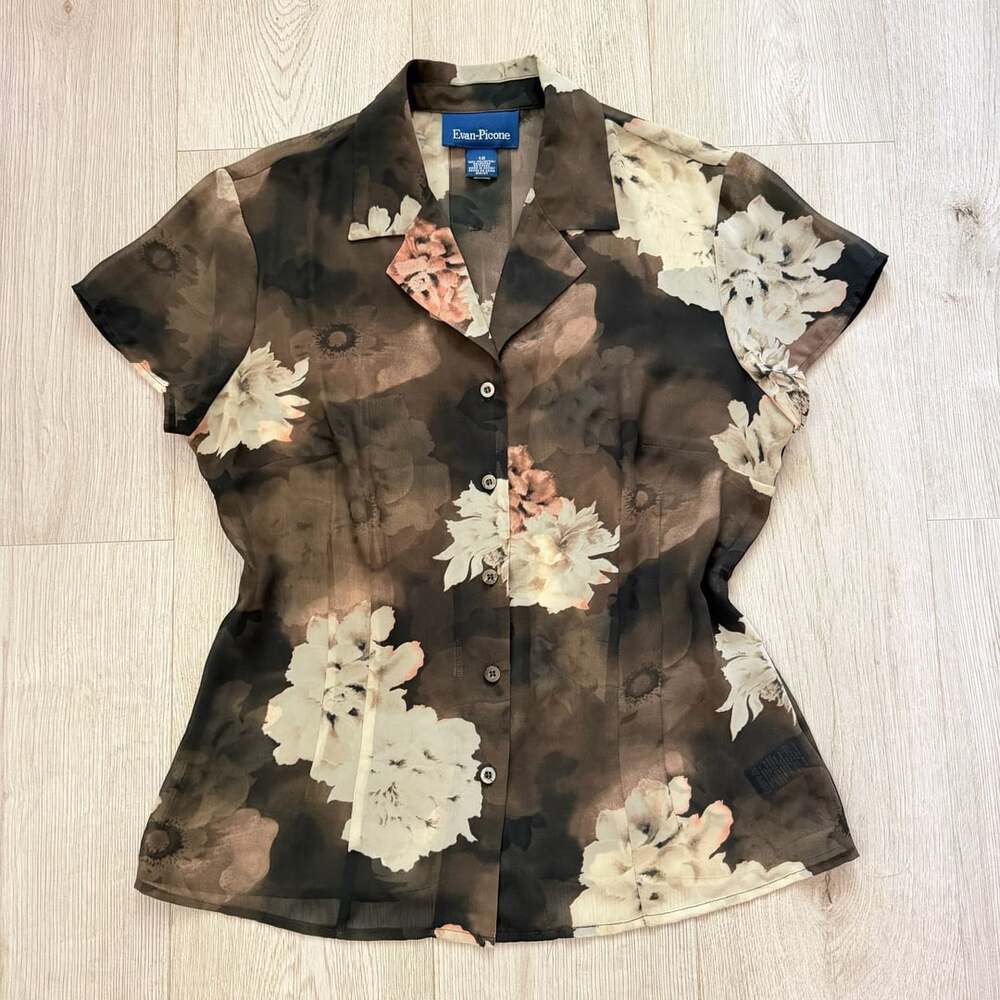 Evan-Picone Floral Shirt Size 12